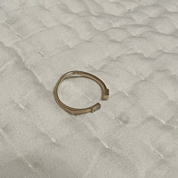 Mejuri 14K gold, Baguette Diamonds Open Ring - Size 7 (adjustable) - Picture 6 of 6